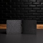 The Pinnacle Wallet - Limited Edition Black Slim Money Clip Crackled Pattern - Image 2