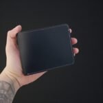 Black Full Grain Leather Minimalist Wallet - Image 7