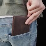 Brown Full Grain Leather Minimalist Wallet - Image 7