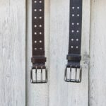 Black Double Hole Full Grain Leather Belt - Image 10