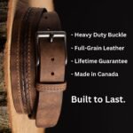 Brown Arrow Patterned 100% Real Distressed Leather Belt - Image 8