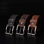 The Pinnacle Belt - Black 100 % Premium Leather Belt - Image 3
