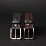 The Matrix Belt - Brown Perforated 100% Full-Grain Leather Belt - Image 3