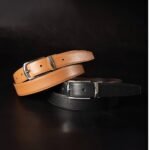 The Harvey Dent Belt - Extra Slim 30 mm Reversible Stitched Full-Grain Pebbled Leather Belt - Image 2