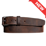 The Spartan Belt - Brown Leather Belt With Leather Wrapped Buckle