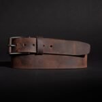 The Spartan Belt - Tan Leather Belt With Leather Wrapped Buckle - Image 4