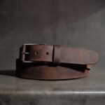 The Spartan Belt - Tan Leather Belt With Leather Wrapped Buckle - Image 7