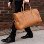 The Shield Duffle - Full-Grain Leather Duffle Bag Made in Canada - Image 4