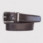The Eagle Belt - Brown Embossed 100% Real Leather Belt Made in Canada