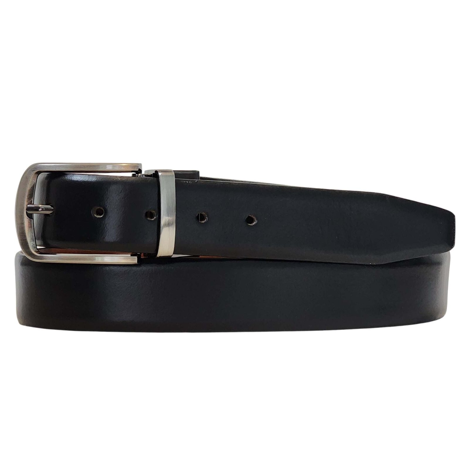 Untitleddesign-2023-06-28T220355.400.jpg The Harvey Dent Belt - Reversible Black/Brown 100% Real Leather Belt - Image 1