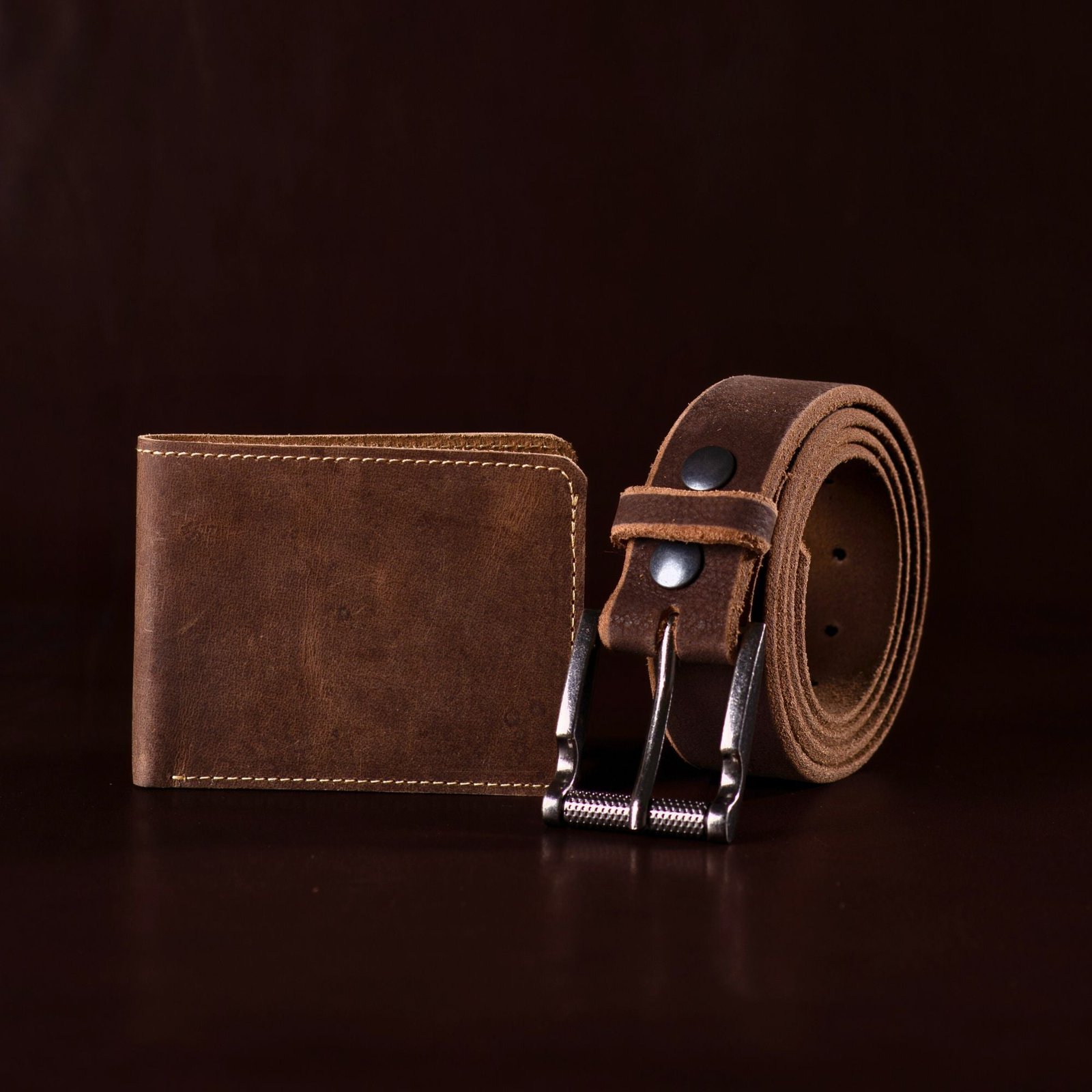 Untitleddesign-2023-08-31T182019.520.jpg Pinnacle Belt + Wallet - Men's Leather Belt and Wallet Gift Set - Image 1