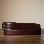 The Harvey Dent Belt - Reversible Stitched Feather Edged Leather Belt - Image 2
