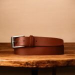 The Crest Belt - Slim Black 35mm 100% Full-Grain Leather Belt - Image 8
