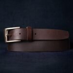 The Crest Belt - Slim Black 35mm 100% Full-Grain Leather Belt - Image 6