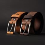 The Spartan Belt - Tan Leather Belt With Leather Wrapped Buckle - Image 2