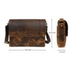Madrid - Distressed Full-Grain Leather Laptop Bag - Image 8