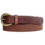 Medusa - Snake Skin Embossed Leather Belt Made in Canada