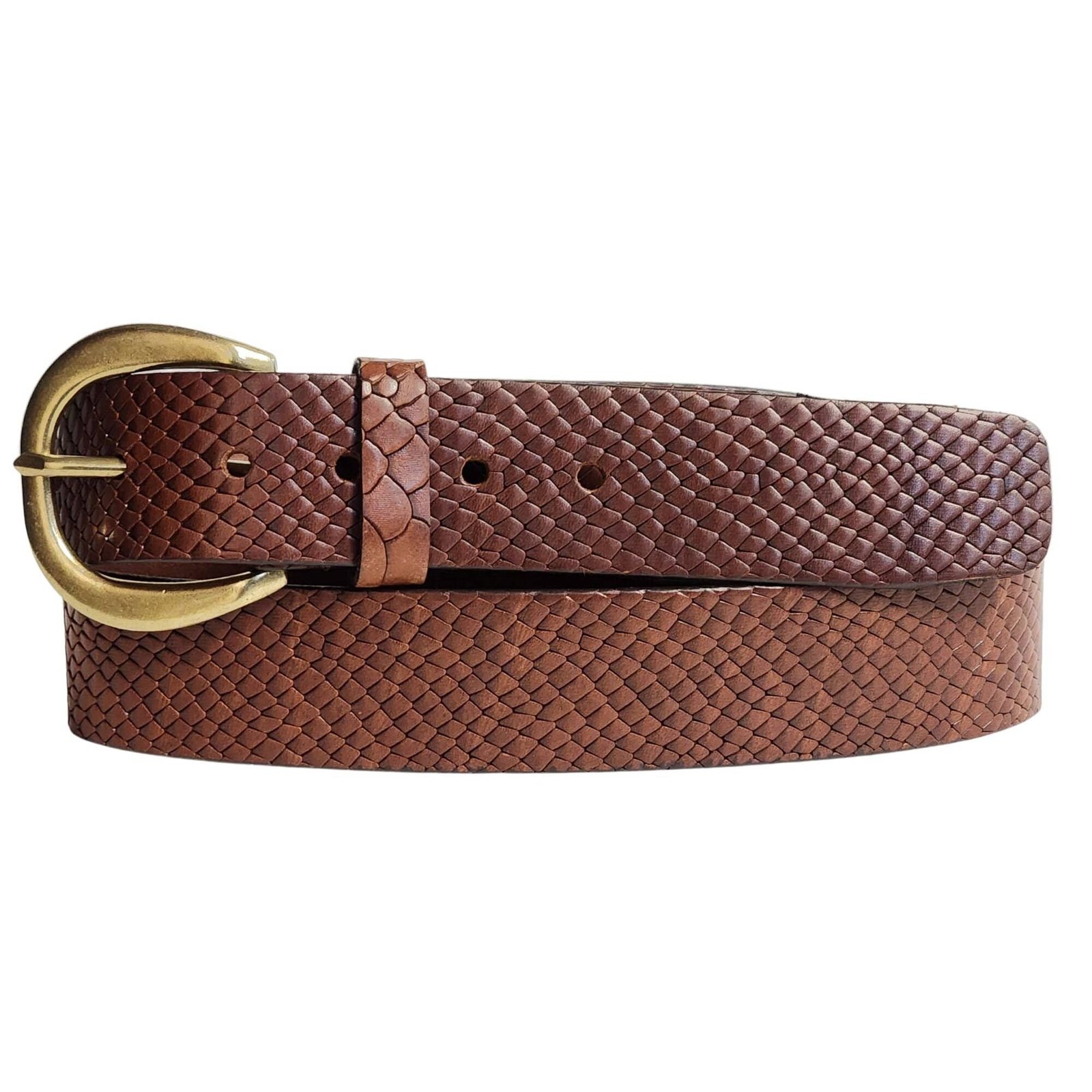 Untitleddesign_13_1.jpg Snake Skin Embossed 100 % Real Leather Belt Made in Canada - Image 1