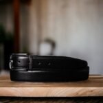 The Harvey Dent Belt - Reversible Stitched Feather Edged Leather Belt - Image 3