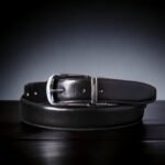 The Harvey Dent Belt - Reversible Stitched Feather Edged Leather Belt - Image 4