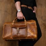 The Voyager Duffle - Cognac Full-Grain Distressed Leather Duffle Bag - Image 2
