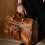 The Voyager Duffle - Cognac Full-Grain Distressed Leather Duffle Bag - Image 7