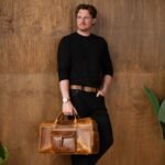 The Voyager Duffle - Cognac Full-Grain Distressed Leather Duffle Bag - Image 5