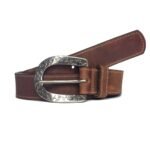 Brown Western Style 100% Real Leather Belt Made in Canada - Image 3