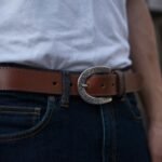 Brown Western Style 100% Real Leather Belt Made in Canada - Image 2