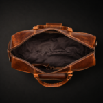 The Voyager Duffle - Cognac Full-Grain Distressed Leather Duffle Bag - Image 9