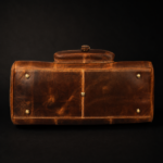 The Voyager Duffle - Cognac Full-Grain Distressed Leather Duffle Bag - Image 11