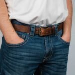 Brown Leather Belt - 35 mm Full Grain Distressed Leather Belt - Image 2