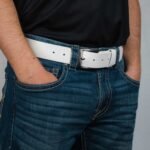 The Fairway Belt - White 100% Full Grain Leather Belt - Image 2