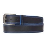 The Pegasus Belt - Black Full Grain Leather Belt with White Stitches - Image 5