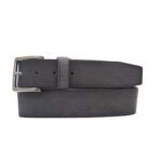 The Mountain Belt - Grey Women's Leather Belt with Charred Edges