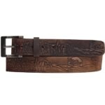 The Wildlife Belt - Natural Tan Embossed Full Grain Leather Belt Made in Canada - Image 10