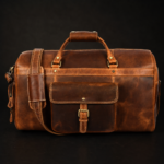 The Voyager Duffle - Cognac Full-Grain Distressed Leather Duffle Bag - Image 13